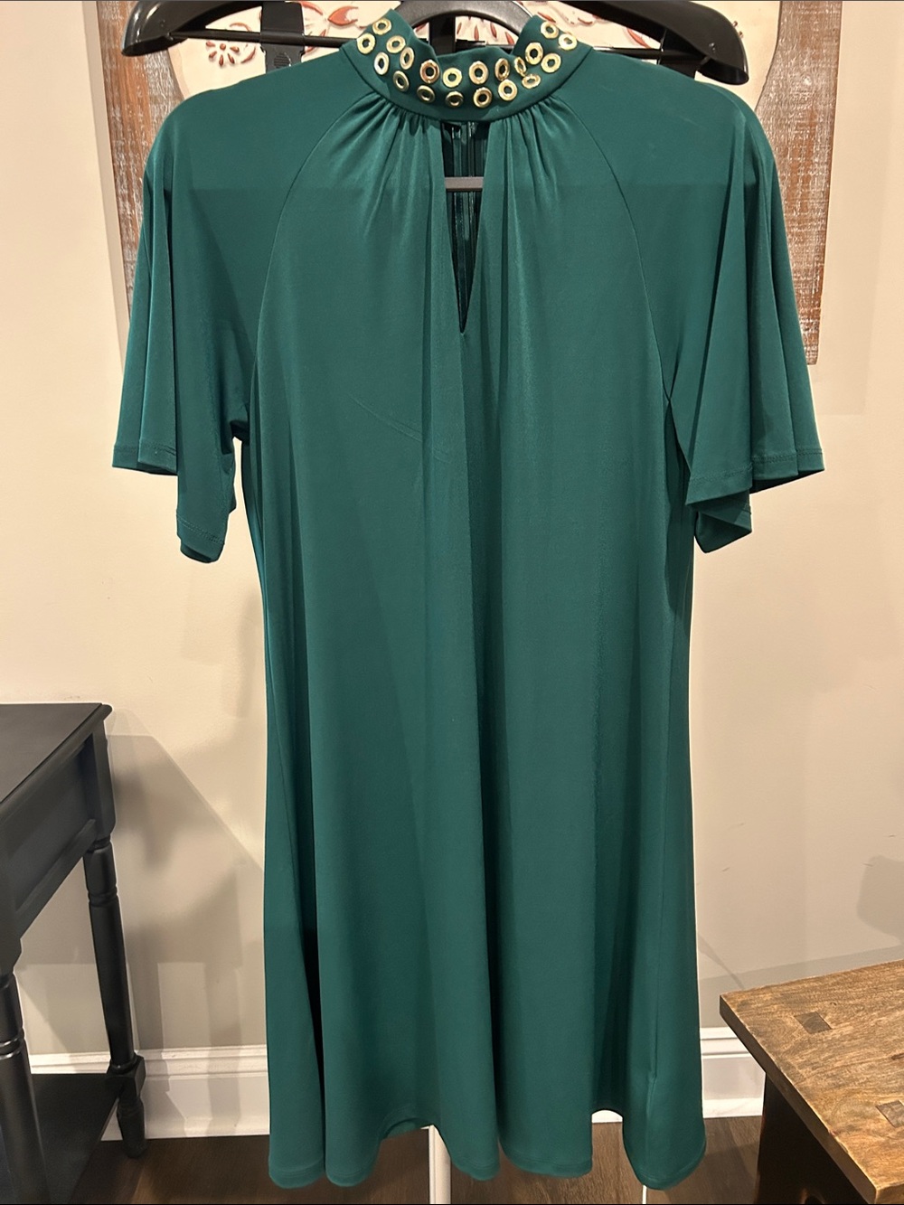 Michael Kors Women’s Emerald Midi Dress with Grommet Collar Size XS / NICE!